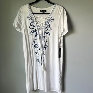 Lulus white shift dress